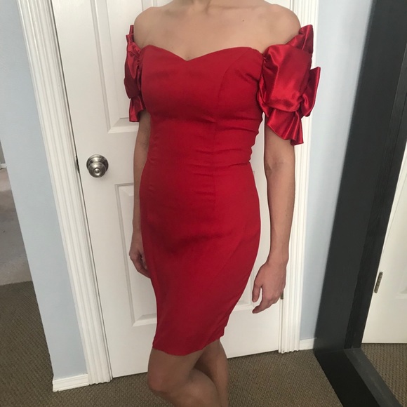 Vintage Valentines Cherry Red Dress - Picture 4 of 9